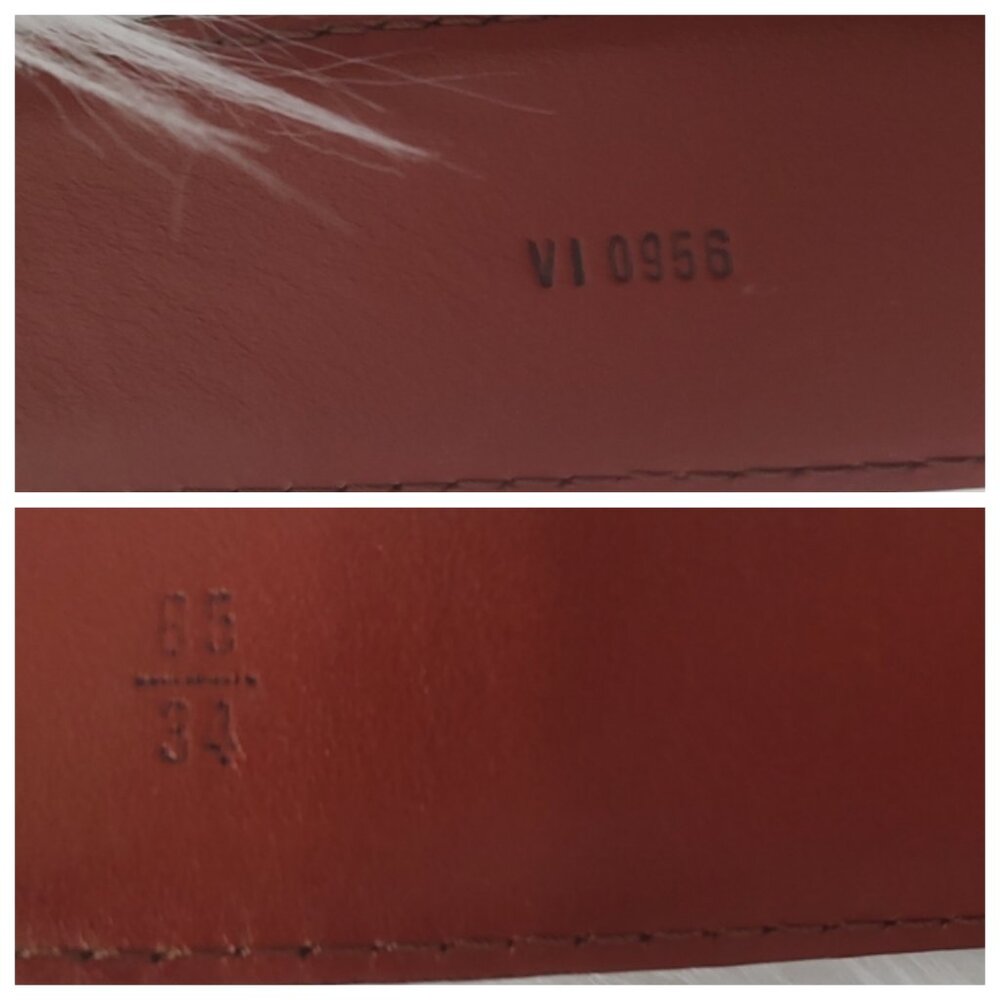 Louis Vuitton epi leather belt 85 S M EUC w/box - Picture 6 of 7